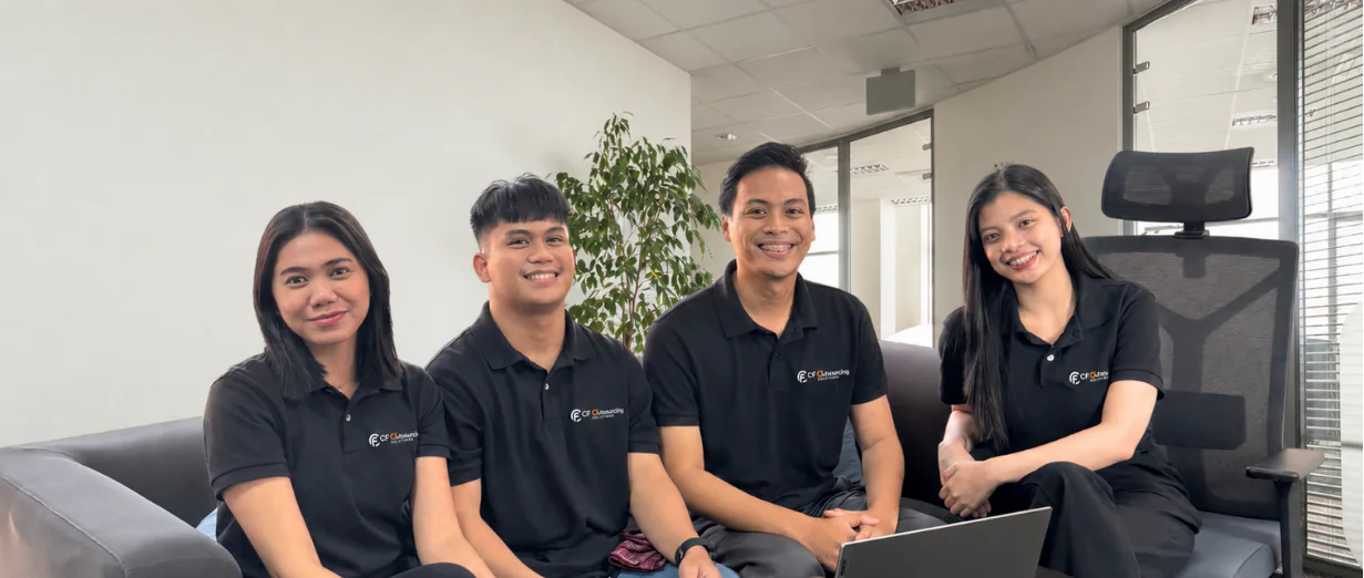 CF Outsourcing team members together in the Eastwood City office